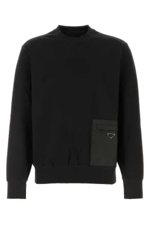 Prada Black Stretch Jersey Sweatshirt