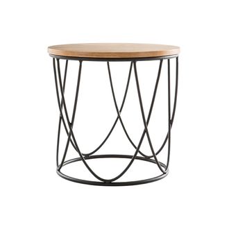 Miliboo Miliboo - Mesa Auxiliar Madera Y Metal 42cm Lace