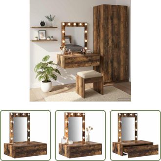 vidaXL Tavolo da trucco marrone - Tavolo da Trucco Marrone 60 x 40 x 70 cm Legno multistrato