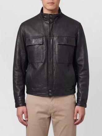 Salvatore Santoro hammered leather bomber jacket