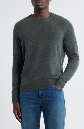 Nordstrom Cashmere Crewneck Sweater in Green Duffel Heather at Nordstrom Rack, Size Xx-Large