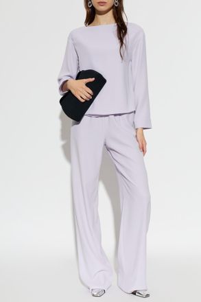 Emporio Armani Loose-fit Trousers, Womens, Purple