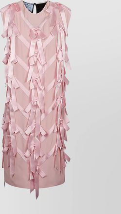 Prada embroidered dress ribbon detailing