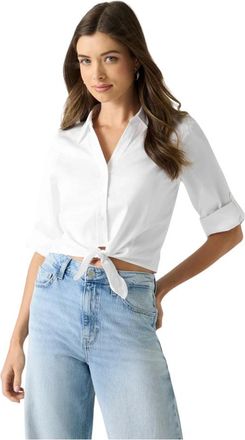 Guess Overhemden, Dames, Wit, S, Reeya Poplin Top