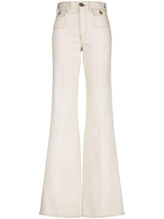 Giambattista Valli Jeans svasati a vita alta - Bianco