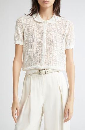 D&ocirc;en Evaline Open Stitch Cardigan in Ivory at Nordstrom Rack, Size Large