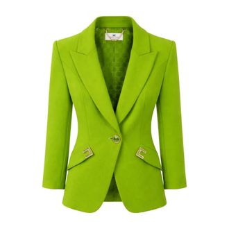 Elisabetta Franchi Blazers, female, Green, Size: L Blazers