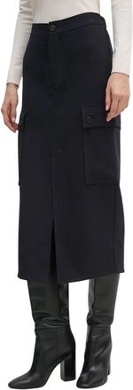 Sandro Ferrone Falda Midi - Skirts - Mujer - Azul - XS