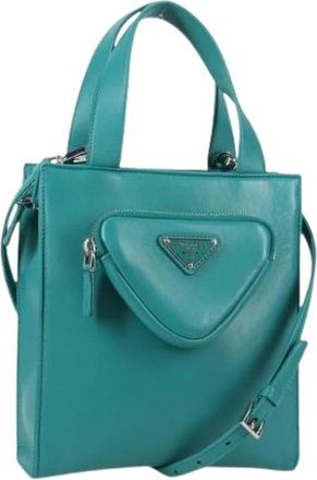 Prada Pre-owned Vintage Handtas - Dames - Vintage Handtas - Groen - ONE Size - Leer - Vintage