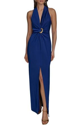 DKNY Twisted Sleeveless Gown in Sapphire Sap at Nordstrom, Size 16