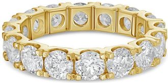 Diana M. Jewels 14kt yellow gold 13.00 cts round lab grown diamond eternity band in U-prong setting