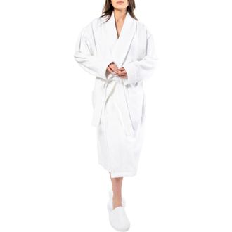 Linum Home Textiles Anovia Velour Cotton Robe in White at Nordstrom Rack, Size Large/x-Large