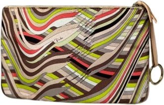 Emilio Pucci Pre-owned Clutches, female, Multicolor, Size: ONE SIZE Pre-owned Leather Clutch