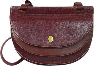Cartier Pre-owned Cross Body Bags, female, Red, Size: ONE SIZE Pre-owned Must de Shoulder Bag