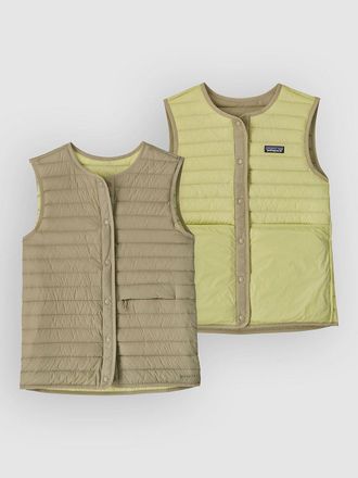 Patagonia Lw Reversible Down Vest Cardigan grigio