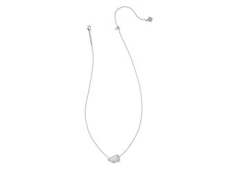 Kendra Scott Cheer Short Pendant Womens Necklace Womens Necklace Silver White Mother-of-Pearl, Brass/Gold-Plated/Pearl
