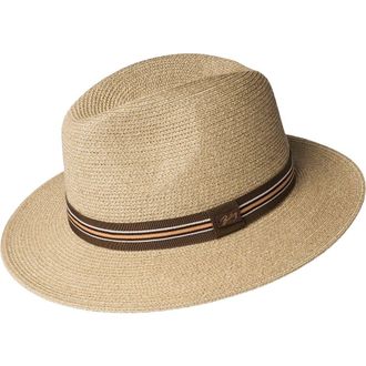 Bailey Hester Straw Fedora in Sand at Nordstrom, Size Small