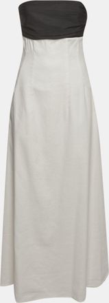 Anna Quan Anna Quan White/black Cotton Strapless Marcia Dress