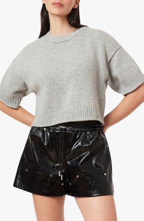 Habitual Crewneck Crop Sweater in Heather Grey at Nordstrom, Size X-Small