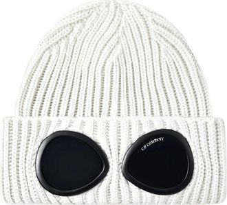 C.P. Company Berretto a coste con lenti Goggle - - Accessories - Uomo - Bianco - ONE SIZE