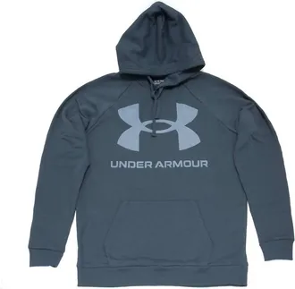 Under Armour Mens Rival Fleece Big Logo Hoodie In Blue Note