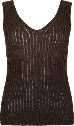 Max Mara Top a coste - Marrone