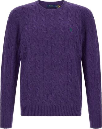 Polo Ralph Lauren Truien - Heren - Ronde hals truien - Paars - M - Truien & Vesten