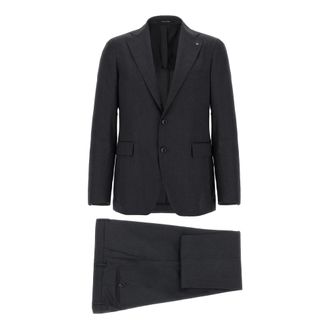 Tagliatore Single Breasted Suits, male, Gray, S, Vesuvio Suit