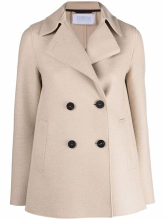 Harris Wharf London double-breasted fitted jacket - women - Virgin Wool - 42 - Neutrals