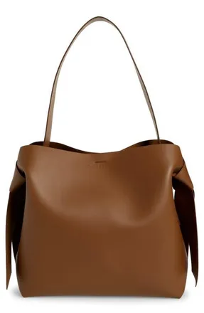 Acne Studios Midi Musubi Leather Bag in Camel Brown at Nordstrom