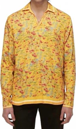 Orlebar Brown Ridley Solo Fantasy Shirt In Bright Gold