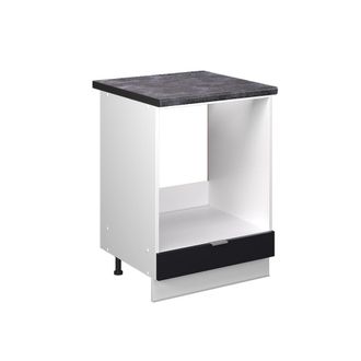 Vicco Armario Para Horno Empotrado Fame-line, Rayas Negras, 60 Cm, Et Antracita