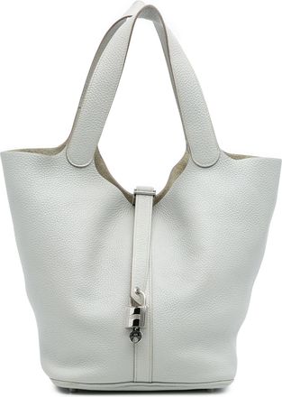 Hermès Pre-owned Womens Picotin Lock 18 Leather Tote - Light Grey - One Size