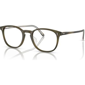 Oliver Peoples 52mm Square optical glasses in Brown at Nordstrom