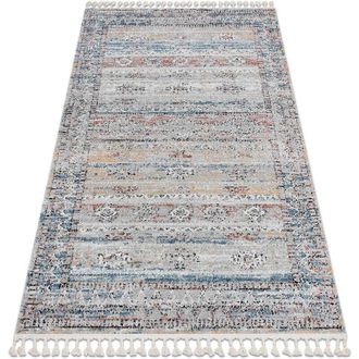 RugsX Rugsx - Alfombra Moderna Belle Bn25a Beige / Azul Franjas Beige 120x170 Cm