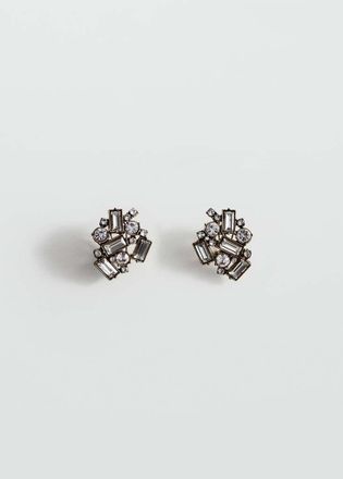 Mango Orecchini cristalli combinati oro - Donna - Taglia unica - MANGO