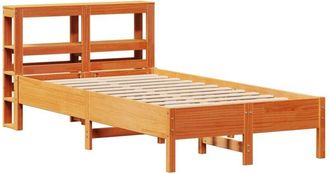 vidaXL Bed Frame without Mattress Wax Brown 90x200 cm Solid Wood Pine Vidaxl