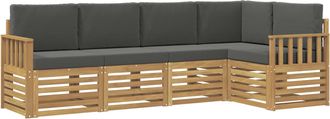 vidaXL Conjunto De Sof&aacute;s De Exterior 5 Uds. Blanco Y Antracita Vidaxl