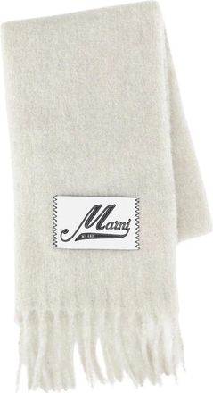Marni Geborstelde Alpaca Sjaal - Dames - Wintersjaals - Grijs - ONE Size - Accessoires