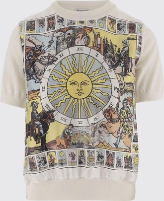 Burberry Maglia girocollo Burberry in lana e seta stampata