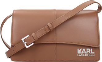 Karl Lagerfeld Brown Polyethylene Crossbody Womens Bag