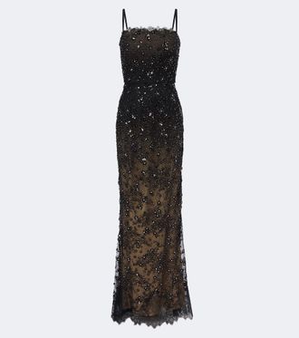 Elie Saab Sequined lace gown
