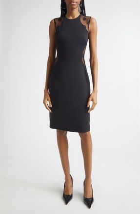 Stella McCartney Miracle Polka Dots Sleeveless Sheath Dress in Black at Nordstrom, Size 44