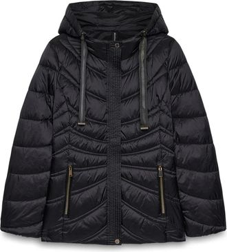 Fiorella Rubino Chaqueta Acolchada Corta Ondulada - Jackets - Mujer - Negro - 7XL