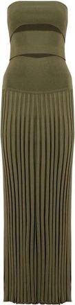 CHRISTOPHER ESBER Sunray Strapless Gebreide Jurk - Dames - Kleedjes - Groen - M - Kleedjes