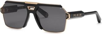 Philipp Plein Spp 147M 0301 Zonnebril - Heren - Zonnebrillen - Veelkleurig - 63 MM - Accessoires