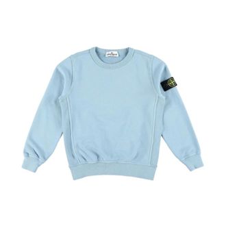 Stone Island Kids Sweatshirts, male, Blue, 4 Y, Crewneck Sweatshirt