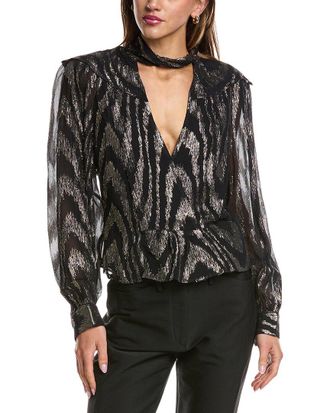 Iro Iro Lila Silk-Blend Top