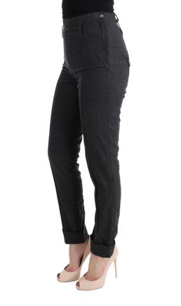 Ermanno Scervino Womens Gray Virgin Wool Skinny Casual Pants