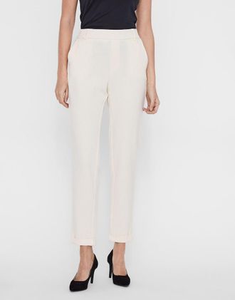 Vero Moda straight leg pants in cream-White